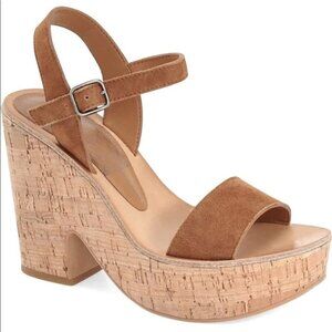 DOLCE VITA PLATFORM CORK SANDALS